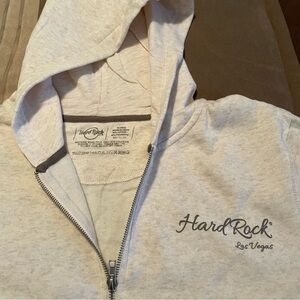 Hard Rock Cafe Zip Hoodie XL Oatmeal New-never worn. Sunburst Logo Zip Flc Oatme